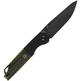 Kansept Knives Warrior Knife Green G10 & Aluminum Folding D2 Drop Point T1005S2