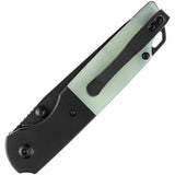 Kansept Knives Warrior Knife Jade G10 & Aluminum Folding D2 Drop Point T1005S4