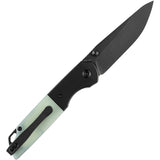 Kansept Knives Warrior Knife Jade G10 & Aluminum Folding D2 Drop Point T1005S4