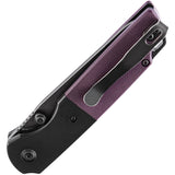 Kansept Knives Warrior Knife Purple G10 & Aluminum Folding D2 Drop Point T1005S6