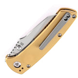 Kansept Knives Main Street Linerlock Brass Folding 154CM Stainless Knife 1015B6