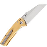 Kansept Knives Main Street Linerlock Brass Folding 154CM Stainless Knife 1015B6