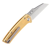 Kansept Knives Main Street Linerlock Brass Folding 154CM Stainless Knife 1015B6