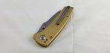 Kansept Knives Main Street Linerlock Brass Folding 154CM Stainless Knife 1015B6