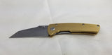 Kansept Knives Main Street Linerlock Brass Folding 154CM Stainless Knife 1015B6