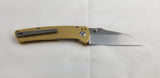 Kansept Knives Main Street Linerlock Brass Folding 154CM Stainless Knife 1015B6