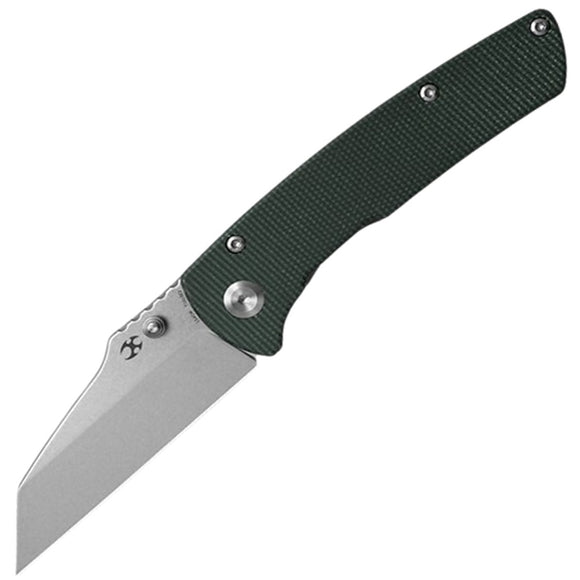 Kansept Knives Main Street Linerlock Green Micarta Folding 154CM Pocket Knife T1015E2