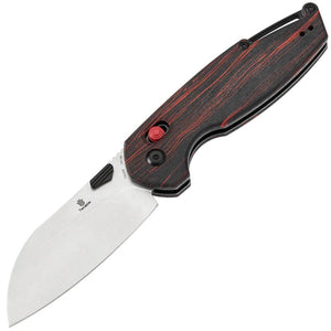 Tenable Knives Model 6 Crossbar Lock Red & Black G10 Folding 14C28N Pocket Knife T1022V8