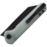 Kansept Knives Pocket Knife Bulldozer Linerlock Jade G10 Folding D2 Steel 1028A2
