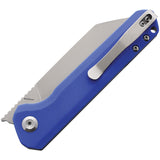 Kansept Knives Pocket Knife Bulldozer Linerlock Blue G10 Folding D2 Steel 1028A6
