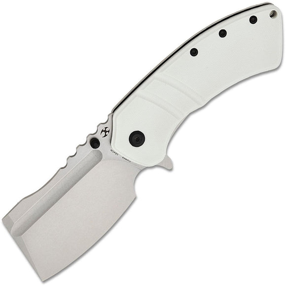 Kansept Knives XL Korvid Linerlock White G10 Folding 154CM Pocket Knife T1030A9