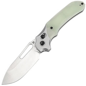 Kansept Knives Quasar Crossbar Lock Jade G10 Folding 154CM Pocket Knife T1099V1