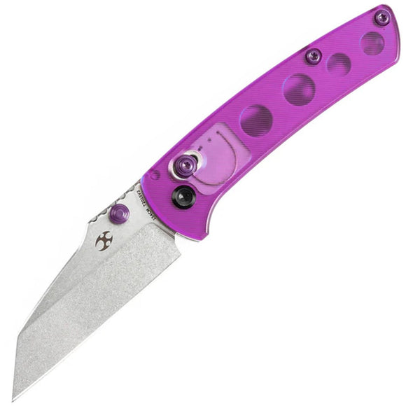 Kansept Knives Little Main Street Crossbar Lock Purple Acrylic Folding 154CM Knife T2015V2