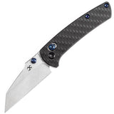 Kansept Knives Little Main Street Crossbar Lock Twill Carbon Fiber Folding 154CM Knife T2015V4