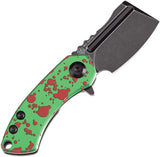 Kansept Knives Mini Korvid Linerlock Zombie Green Aluminum Folding 154CM Pocket Knife T3030P1