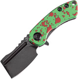 Kansept Knives Mini Korvid Linerlock Zombie Green Aluminum Folding 154CM Pocket Knife T3030P1