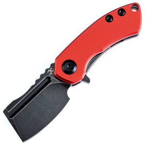 Kansept Knives Mini Korvid Linerlock Red Aluminum Folding 154CM Pocket Knife T3030P3
