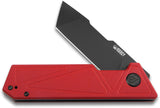 Kubey Avenger Linerlock Red G10 Folding Black D2 Steel Tanto Pocket Knife 104D