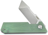 Kubey Avenger Linerlock Jade G10 Folding D2 Steel Tanto Pocket Knife 104E