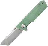 Kubey Avenger Linerlock Jade G10 Folding D2 Steel Tanto Pocket Knife 104E