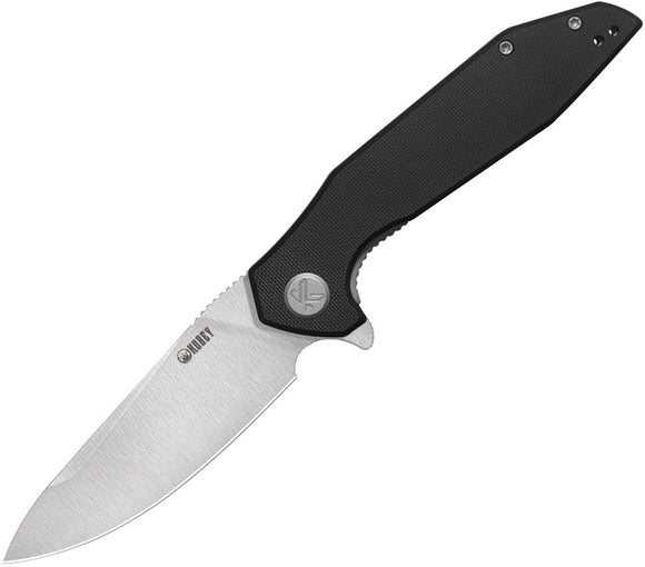 Kubey Nova Linerlock Black G10 Folding 14C28N Drop Point Pocket Knife 117L