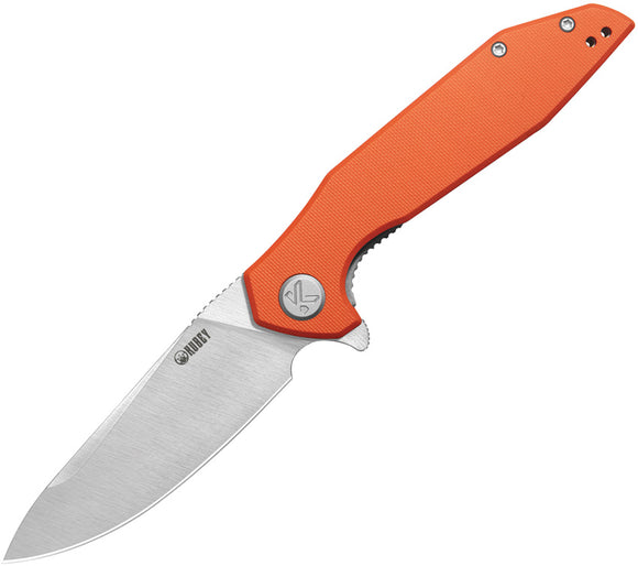 Kubey Nova Linerlock Orange G10 Folding 14C28N Drop Point Pocket Knife 117M