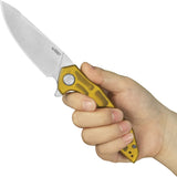 Kubey Nova Linerlock Ultem Folding 14C28N Drop Point Pocket Knife 117N