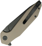 Kubey Nova Linerlock Beige G10 Folding 14C28N Sandvik Pocket Knife 117P