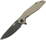 Kubey Nova Linerlock Beige G10 Folding 14C28N Sandvik Pocket Knife 117P
