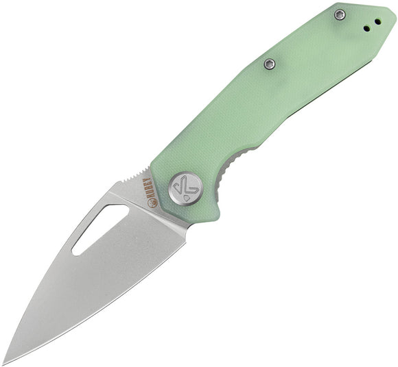 Kubey Coeus Linerlock Jade G10 Folding 14C28N Spear Pt Pocket Knife 122V