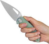 Kubey Coeus Linerlock Jade G10 Folding 14C28N Spear Pt Pocket Knife 122V