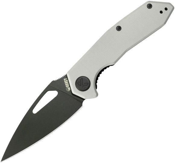 Kubey Coeus Linerlock White G10 Folding 14C28N Spear Pt Pocket Knife 122Z
