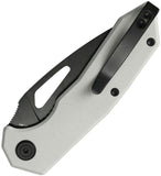 Kubey Coeus Linerlock White G10 Folding 14C28N Spear Pt Pocket Knife 122Z