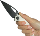 Kubey Coeus Linerlock White G10 Folding 14C28N Spear Pt Pocket Knife 122Z