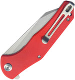 Kubey Flash Linerlock Red G10 Folding Bead Blasted AUS-10 Pocket Knife 158K