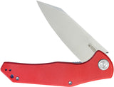 Kubey Flash Linerlock Red G10 Folding Bead Blasted AUS-10 Pocket Knife 158K