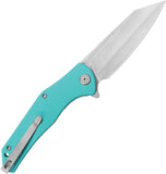 Kubey Flash Linerlock Light Blue G10 Folding San Mai M2 Pocket Knife 158M