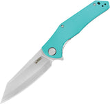 Kubey Flash Linerlock Light Blue G10 Folding San Mai M2 Pocket Knife 158M