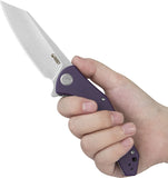Kubey Flash Linerlock Purple G10 Folding San Mai M2 Pocket Knife 158P