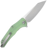 Kubey Flash Linerlock Jade G10 Folding 14C28N Sandvik Pocket Knife 158R