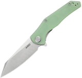 Kubey Flash Linerlock Jade G10 Folding 14C28N Sandvik Pocket Knife 158R
