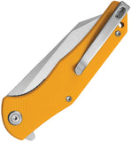 Kubey Flash Linerlock Yellow G10 Folding 14C28N Sandvik Pocket Knife 158S