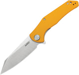Kubey Flash Linerlock Yellow G10 Folding 14C28N Sandvik Pocket Knife 158S