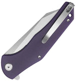Kubey Flash Linerlock Purple G10 Folding 14C28N Sandvik Pocket Knife 158U