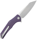 Kubey Flash Linerlock Purple G10 Folding 14C28N Sandvik Pocket Knife 158U