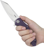 Kubey Flash Linerlock Purple G10 Folding 14C28N Sandvik Pocket Knife 158U