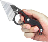 Kubey Hippocam EDC Black & Red G10 D2 Steel Fixed Blade Knife 166A - Kubey Sale