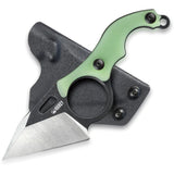 Kubey Jade G10 Fixed Blade D2 Neck Knife + Sheath 166b