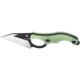 Kubey Jade G10 Fixed Blade D2 Neck Knife + Sheath 166b