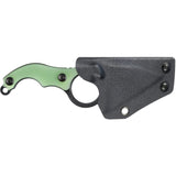 Kubey Jade G10 Fixed Blade D2 Neck Knife + Sheath 166b